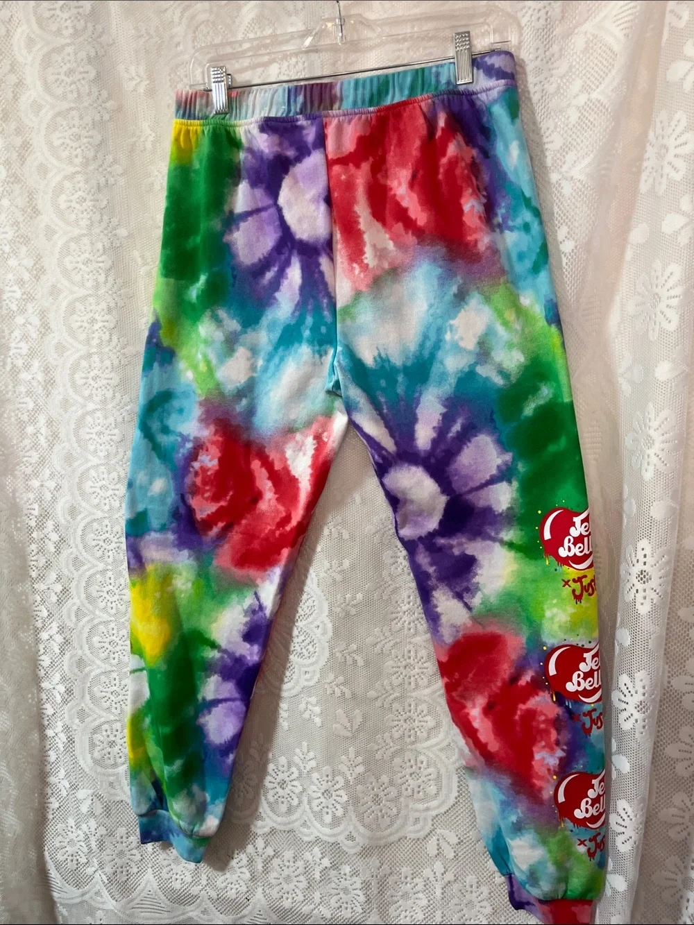 Justice Jelly Belly Tie-Dye Fleece Jogger Pants NWOT XL